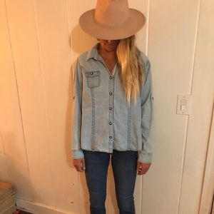 Long sleeve jean shirt